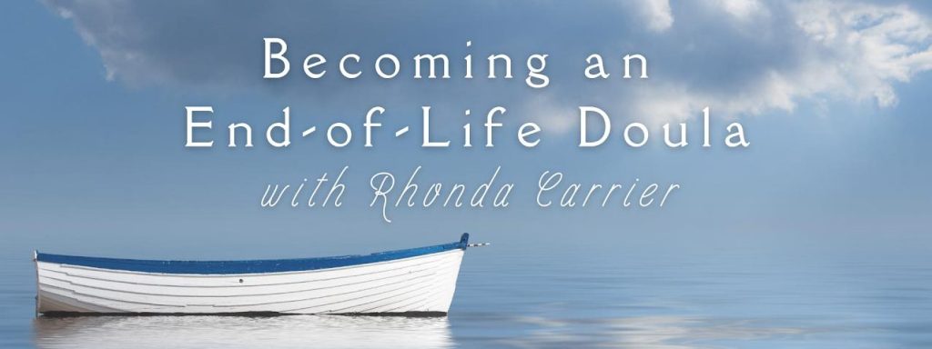 White boat on calm water, text overlay.